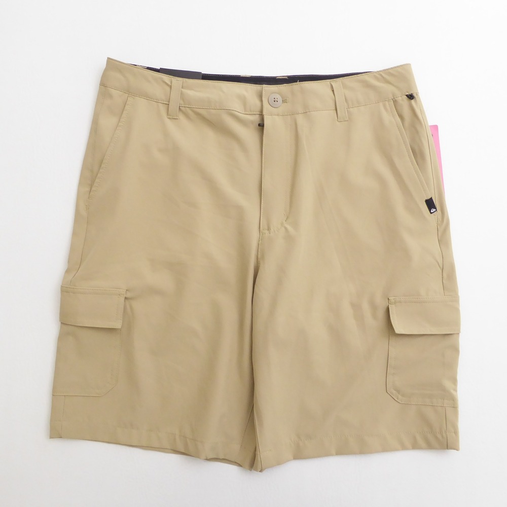 Quiksilver Mens Amphibian Shorts Tan Ripstop Cargo 32